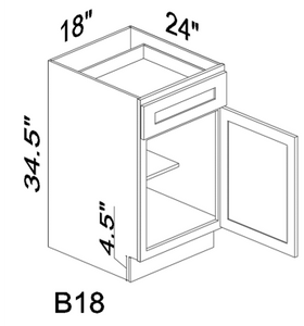 B18 18" base cabinet - Gray
