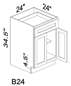 B24 24" base cabinet - White