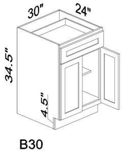 B30 30" base cabinet - Gray