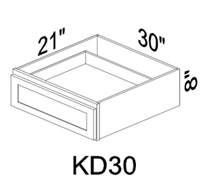 KD30 30" knee drawer - White