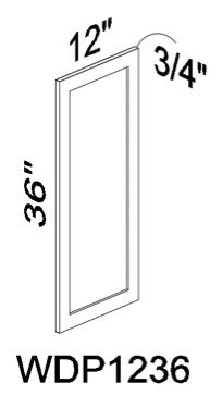 WDP1236 Wall End Panel - White