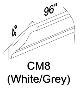 CM8 Crown molding - White