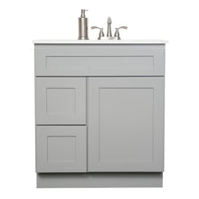 Load image into Gallery viewer, V3021DL  30” vanity with 2 left drawer - Gray Shaker