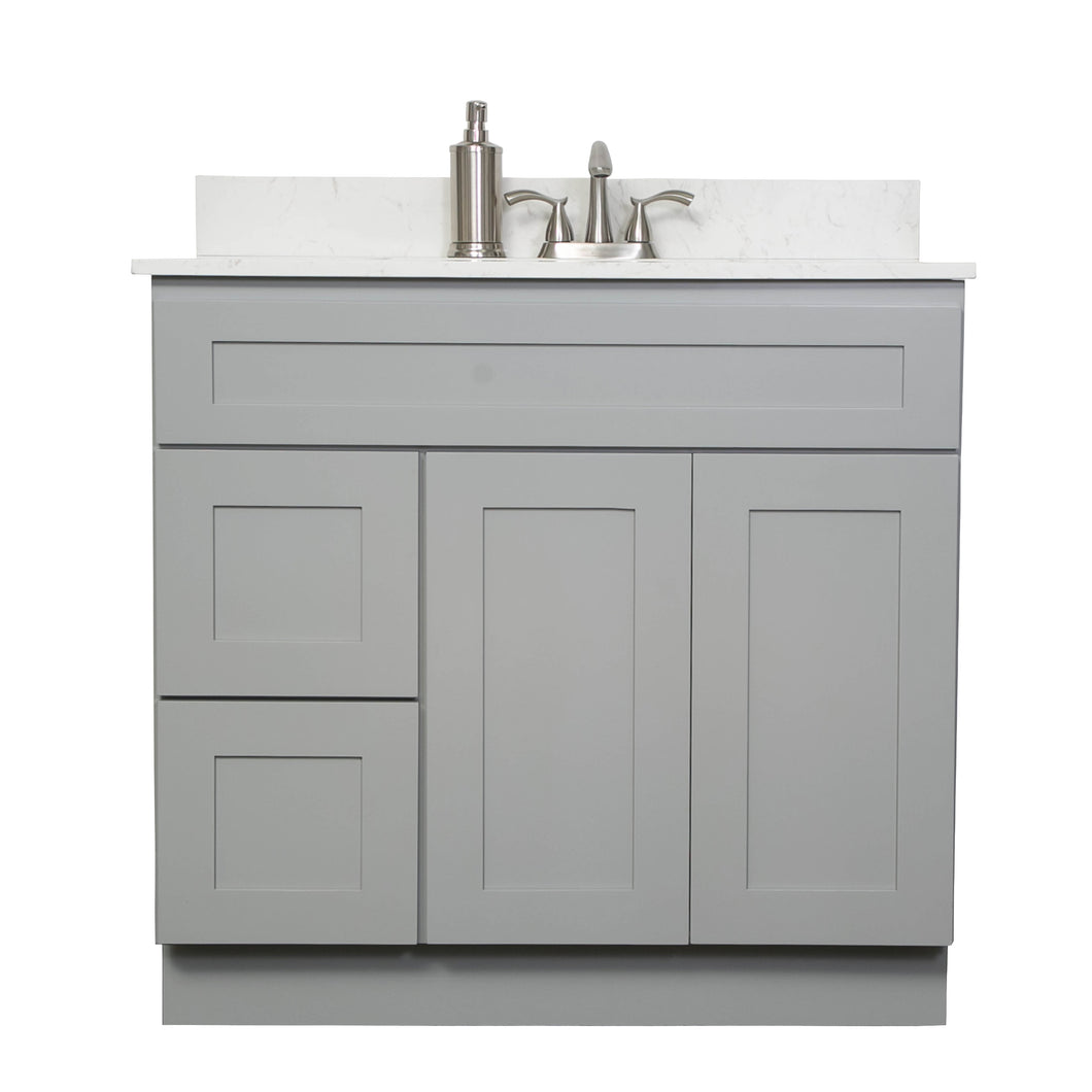 V3621DL  36” vanity with drawer - Gray Shaker