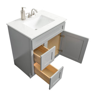 V3621DL  36” vanity with drawer - Gray Shaker