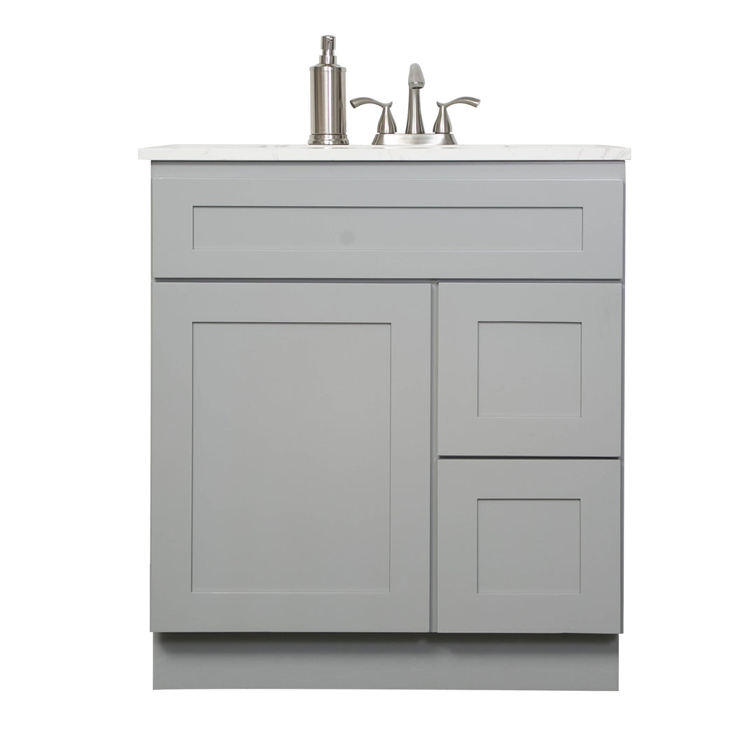 V3021DR 30” vanity with drawer - Gray Shaker