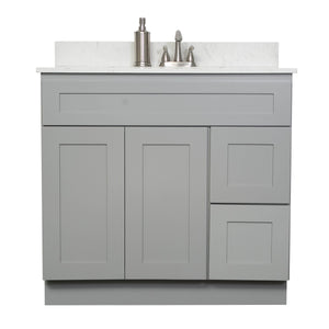 V3621DR  36” vanity with drawer - White Shaker