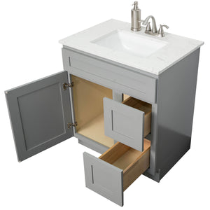 V3621DR  36” vanity with drawer - White Shaker