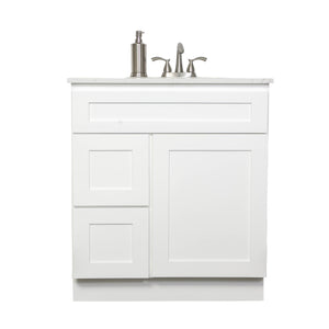 V3021DL  30” vanity with 2 left drawer - Gray Shaker