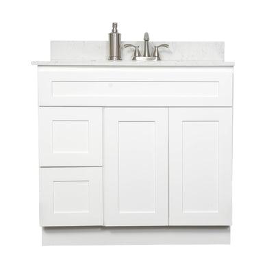 V3621DL  36” vanity with drawer - White Shaker