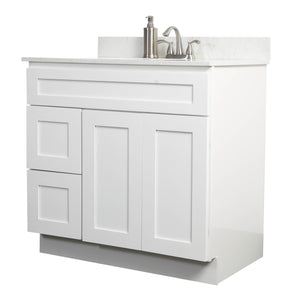 V3621DL  36” vanity with drawer - Gray Shaker