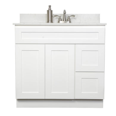 V3621DR  36” vanity with drawer - White Shaker