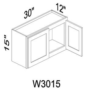 W3015 15" tall wall cabinet - Gray
