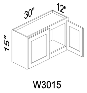 W3015 15" tall wall cabinet - White