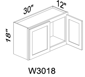 W3018 18" tall wall cabinet - White