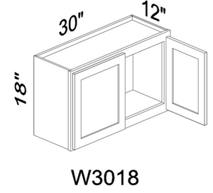 W3018 18" tall wall cabinet - Gray