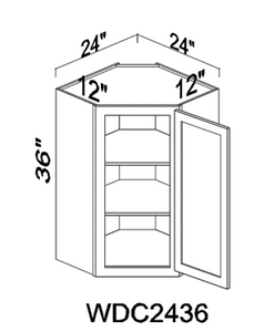 WDC2436 36" tall wall diagonal cabinet - White