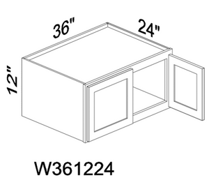 W361224 12" tall wall cabinet - Gray