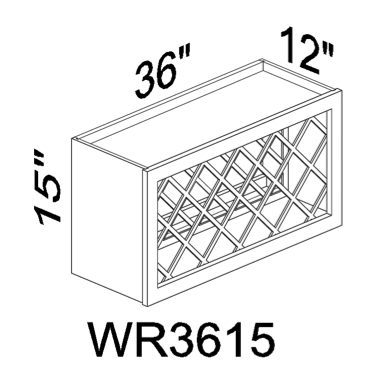 WR3615 Wine Rack - Gray