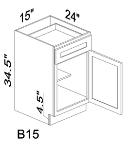 B15 15" base cabinet - White