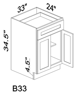B33 33" base cabinet - Gray