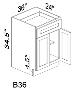 B36 36" base cabinet - Gray