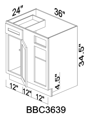 BBC36/39 Base blind Corner - Gray
