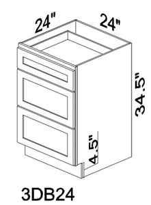 DB24 24" drawer base cabinet - White