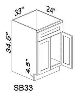 SB33 33" sink base cabinet - Gray