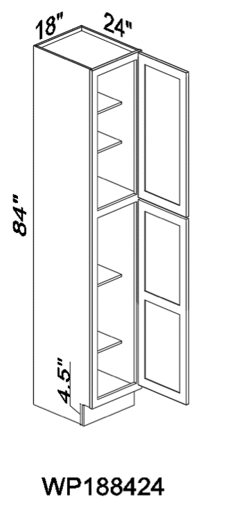WP188424 84“tall whiet pantry - Gray