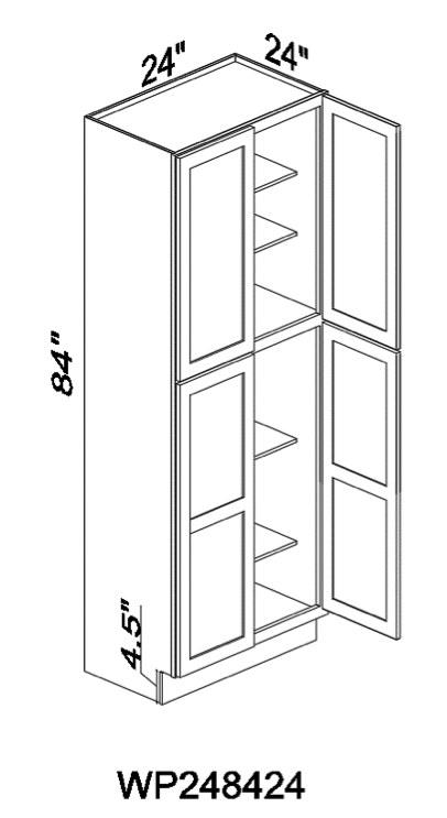 WP248424 84“tall whiet pantry - White