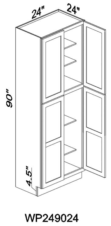 WP249024 90“tall whiet pantry - Gray