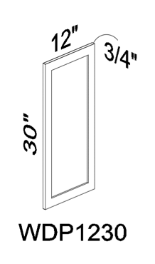 WDP1230 Wall End Panel - White