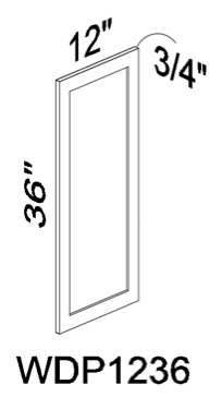WDP1236 Wall End Panel - Gray