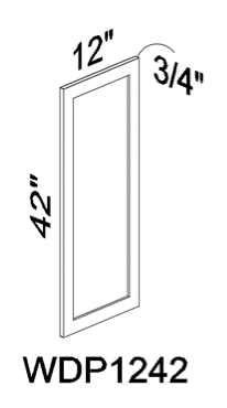 WDP1242 Wall End Panel - White