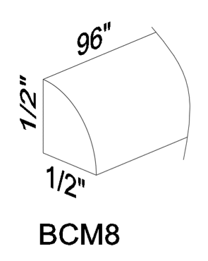 BCM8 Quarter Round Molding - Gray