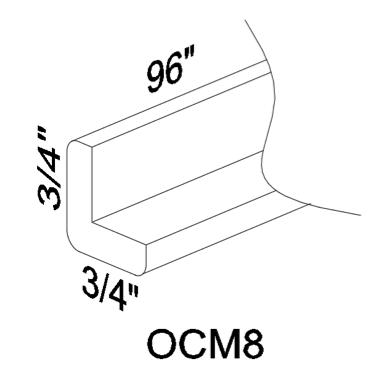 OCM8 Outside Corner Molding 3/4 - Gray