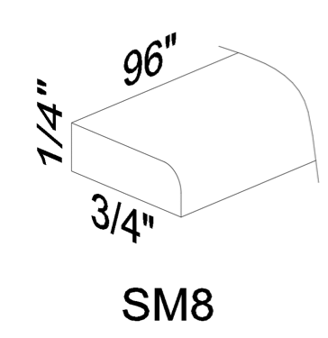 SM8 Scribe Moulding 3/4 - White