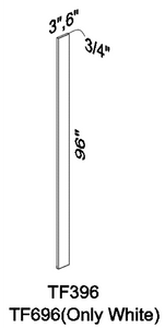 TF396 3"X 96" tall filler - Gray