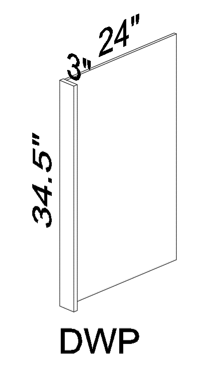 DWP-3(DEP) Dishwasher End Panel - Gray
